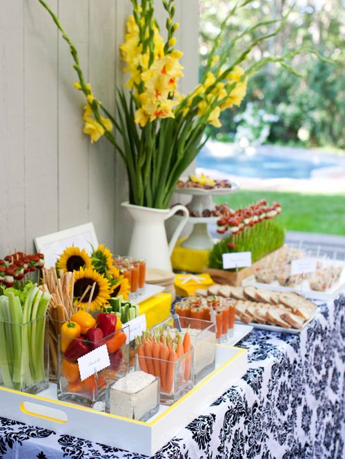 catering menu idea: veggie display
